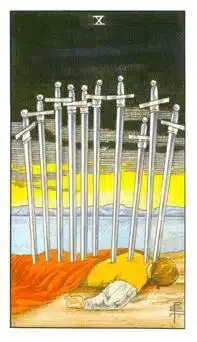 寶劍十 Ten of Swords 塔羅牌