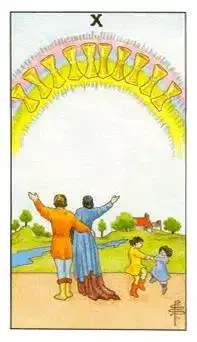 聖杯十 Ten of Cups 塔羅牌