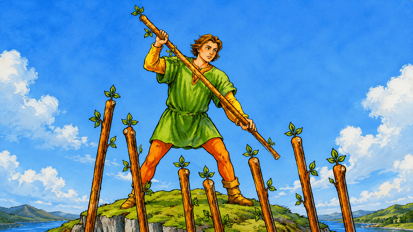 權杖七 Seven of Wands