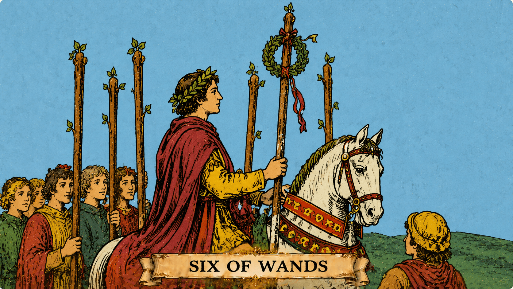 權杖六 Six of Wands