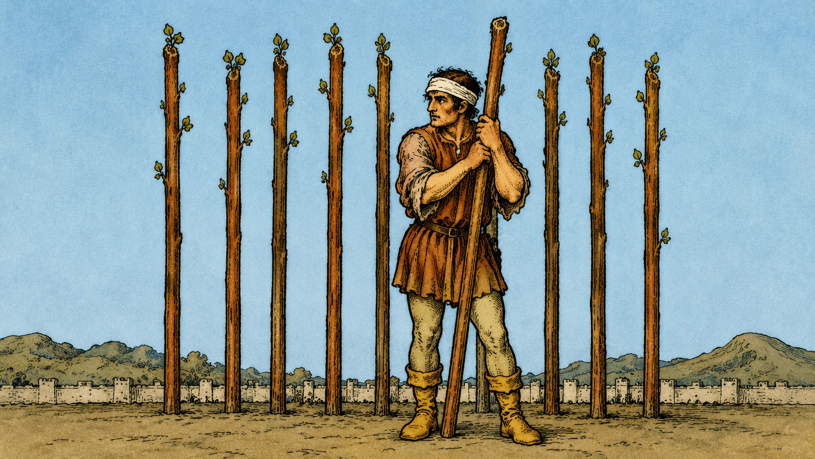 權杖九 Nine of Wands