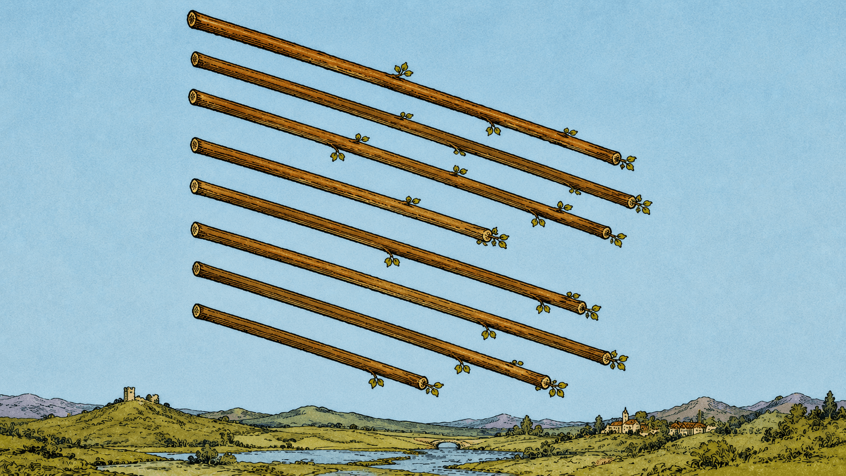 權杖八 Eight of Wands