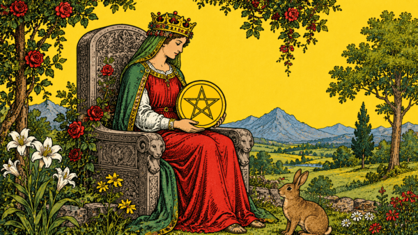 錢幣皇后牌義解析：Queen of Pentacles 正逆位、愛情、工作與滋養與安定