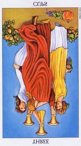 聖杯三 Three of Cups 逆位