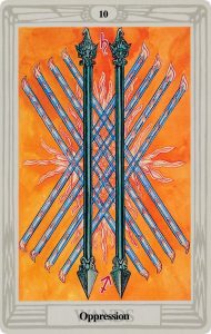 10 of Wands-Oppression-托特塔羅牌