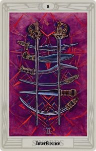 8 of Swords-Interference-托特塔羅牌
