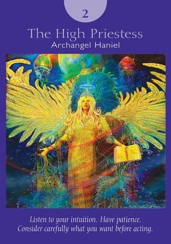 The High Priestess-Angel Tarot