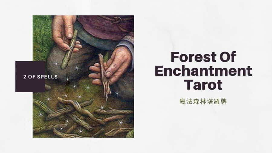 法術二 2 Of Spells-魔法森林塔羅牌Forest of Enchantment Tarot