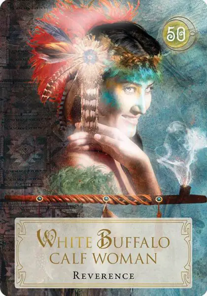 50-White Buffalo Calf Woman-女神力量神諭卡