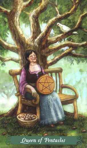 Queen of Pentacles-綠女巫塔羅