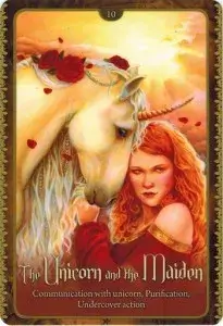 The Unicorn And The Maiden-野生精靈智慧神諭卡