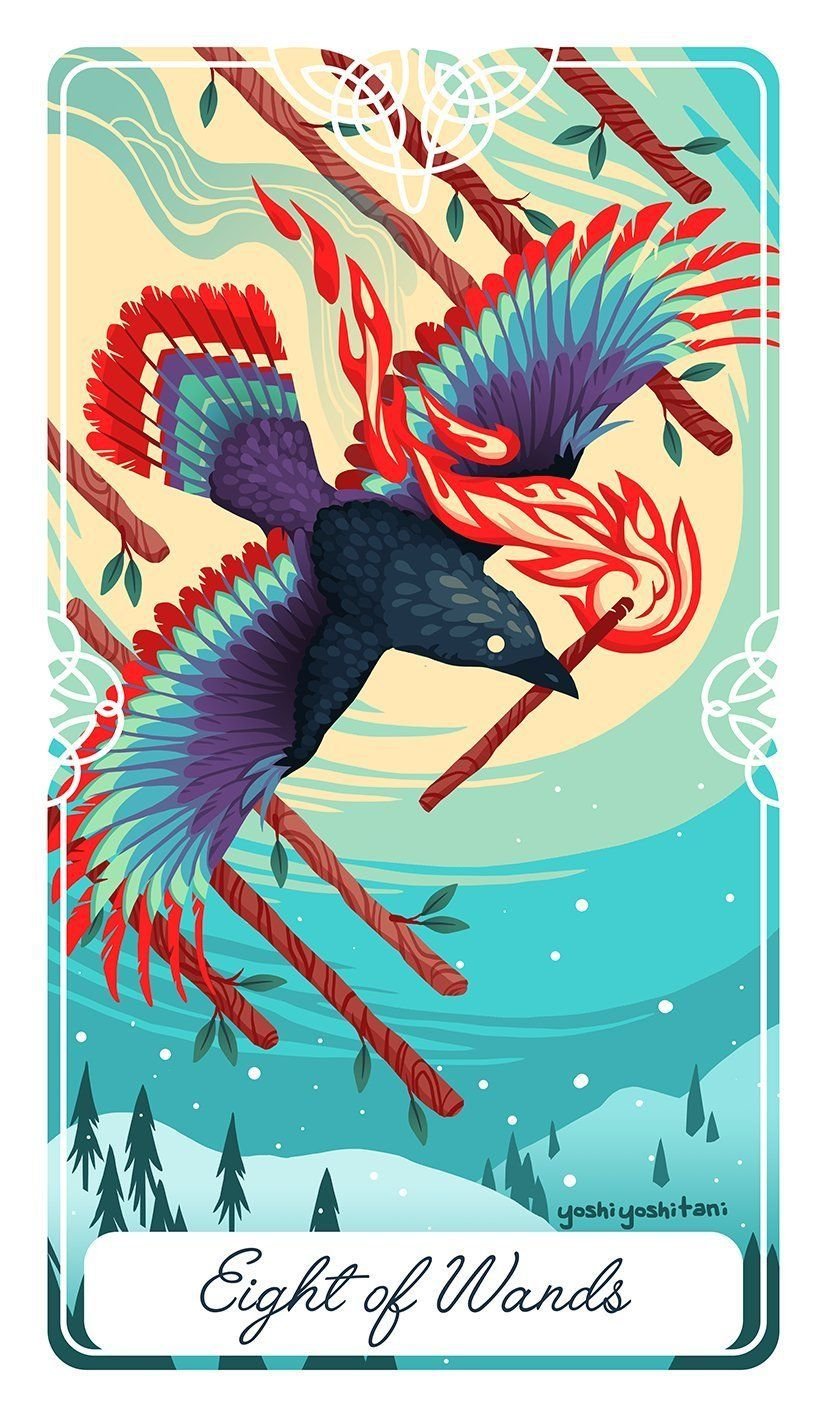 權杖八 Eight of Wands